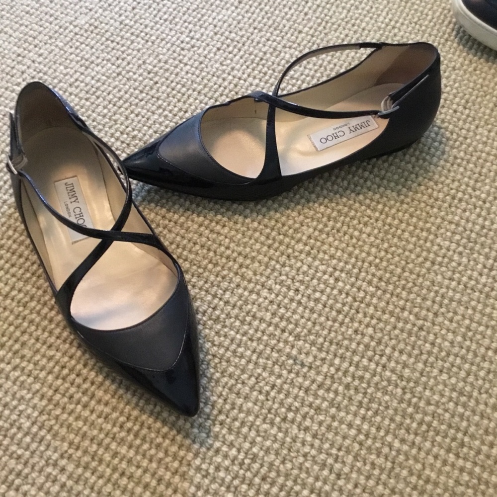 Black jimmy choo flats